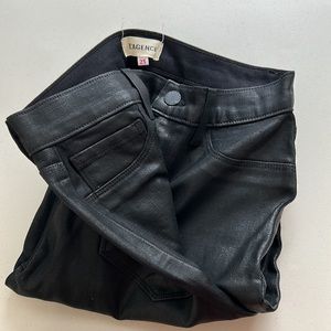L’Agence Jeans Women’s Size 25 Black Coated High rise Stretch straight Leg New